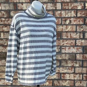 Classic Striped Turtleneck Sweater for Men
